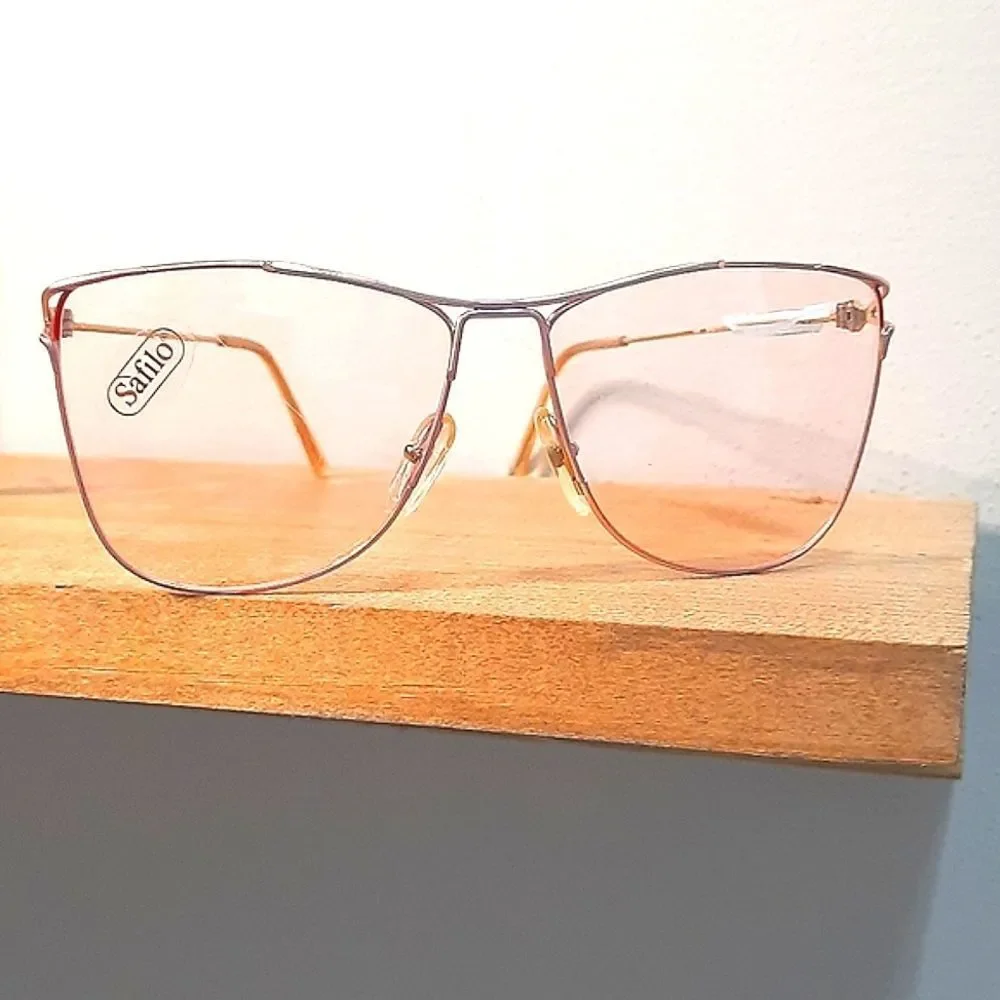 Authentically VINTAGE Rx'able Eyeglass Frame, Safilo women big glasses 59-14-140 - Picture 1 of 7